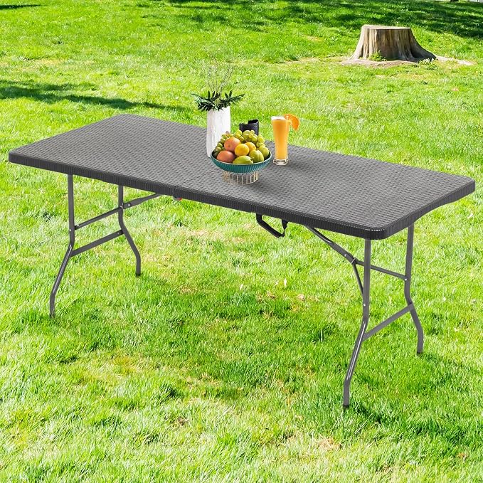 FDW Folding Table Half Portable Foldable Table - Image 2