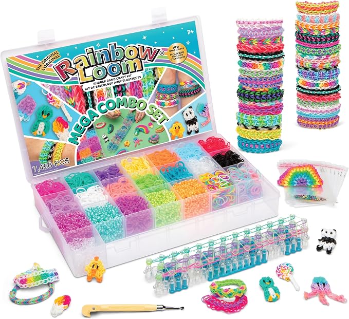 Rainbow Loom MEGA Combo Set, Features 7000+ Colorful Rubber Bands, 2 by RainbowLoom