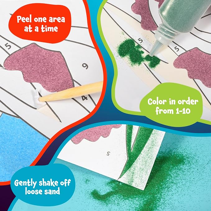READY 2 LEARN Sand Art Painting | Sea Life | 4 Underwater Scenes | 10 Colors - Image 5