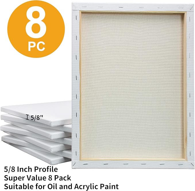 FIXSMITH Stretched White Blank Canvas - Image 3