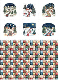 Winter Village Patchwork Cotton Fabric Panel – 6 Designs 10×10 inch + Bonus by FabricsTown