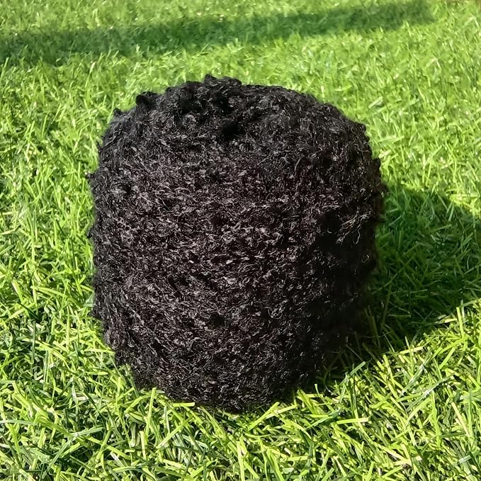 Black 50g Soft Plush Wool Acrylic Fancy Loop Yarn by Namzi
