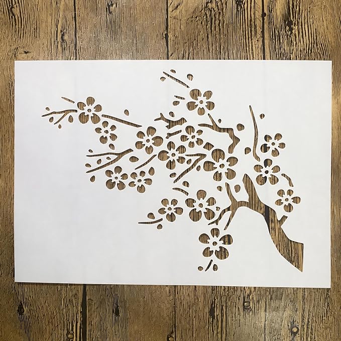 TIAMECH A4 Reusable Cherry Blossom Stencil by TIAMECH