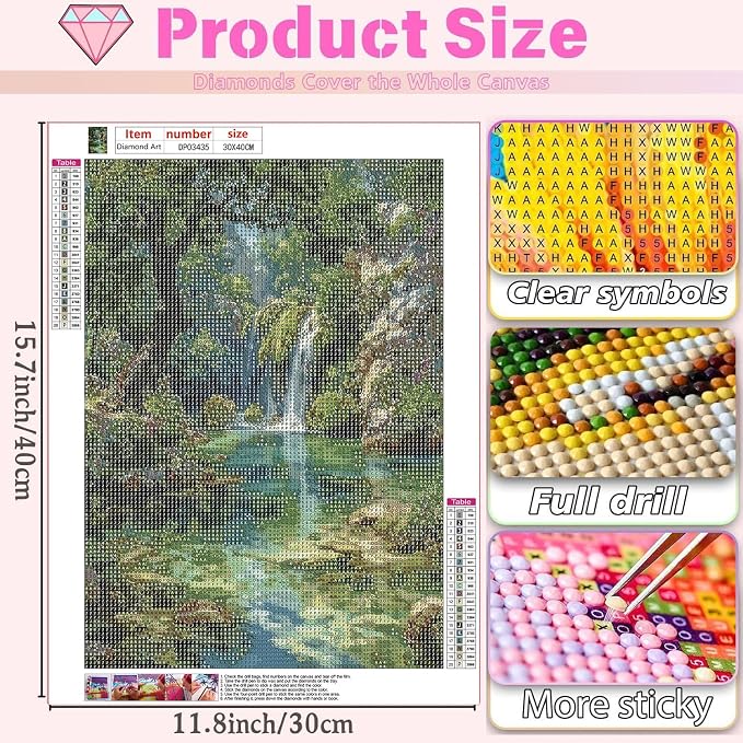 WUDWL Diamond Art Kits for Adults Beginner, DIY Landscape Painting Diamond - Image 4