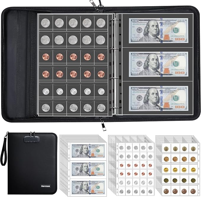400-Pocket Fireproof Coin Book by Hontom