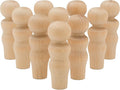 Wooden Peg Dolls Unfinished 2-1/4 inch, Mom Shape by Woodpeckers
