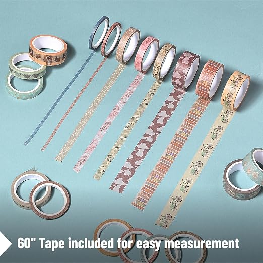 Mr. Pen- Washi Tape Set, 21 Rolls, 5 Yards/Roll | Washi Tape - Image 6