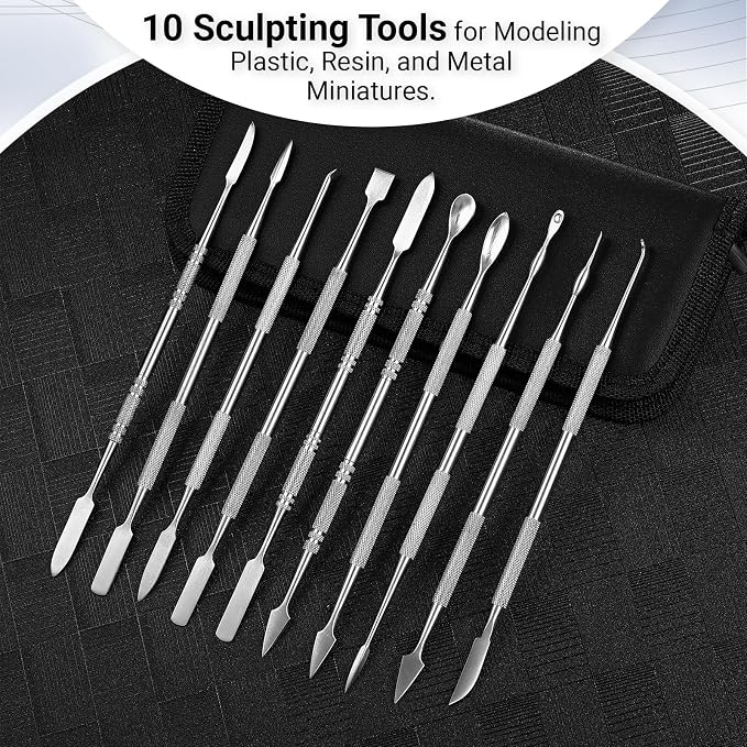 Honoson 10 Pcs Miniature Sculpting Tools Set Mini Stainless Steel Double-Headed - Image 7
