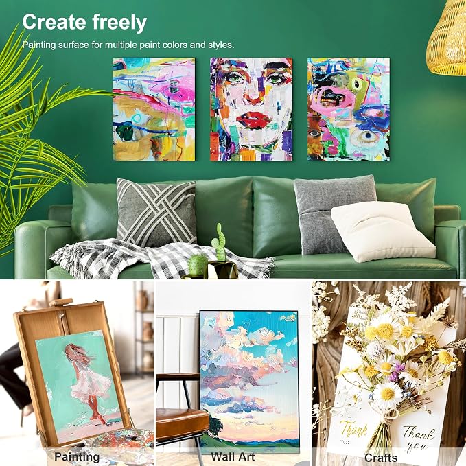 PHOENIX Small Painting Canvas Panels 5x5 Inch, 12 Value Pack - 8 Oz Triple - Image 5