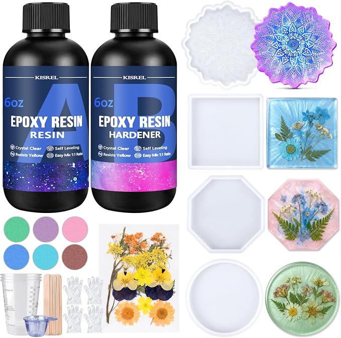 KISREL Epoxy Resin Kit for Beginners, 12OZ Resin Kit by KISREL