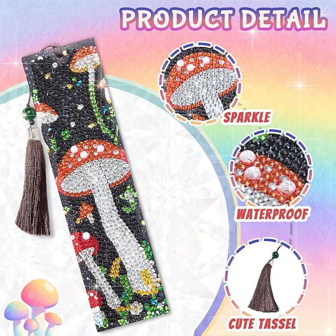 8 PC Diamond Art Bookmarks Kit for Adult Crafts Kit Gifts for Women Mandala | - Image 4