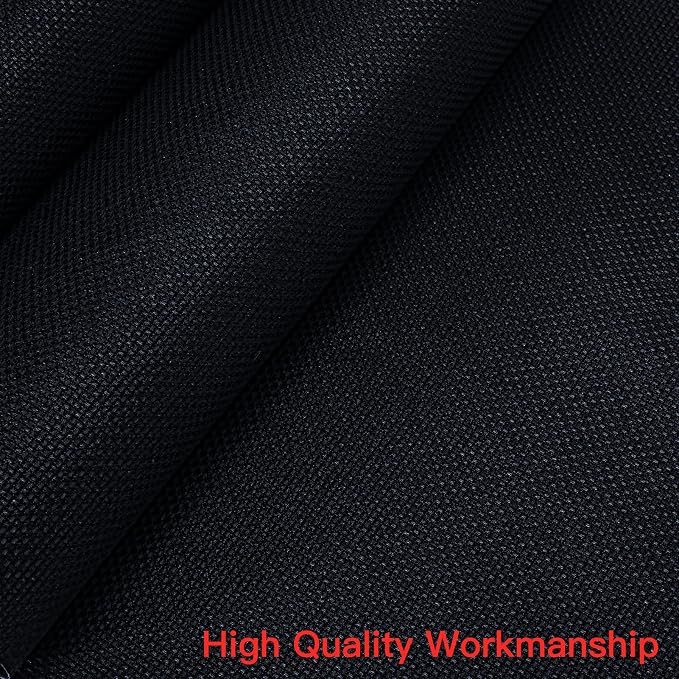 Caydo 6 Pieces Aida Cloth 14 Count Black Cross Stitch Fabric Cotton Embroidery - Image 3