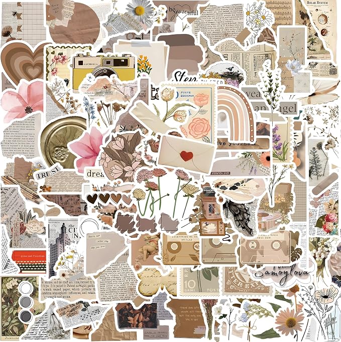 120 PCS Vintage Aesthetic Stickers by Koolstuffs