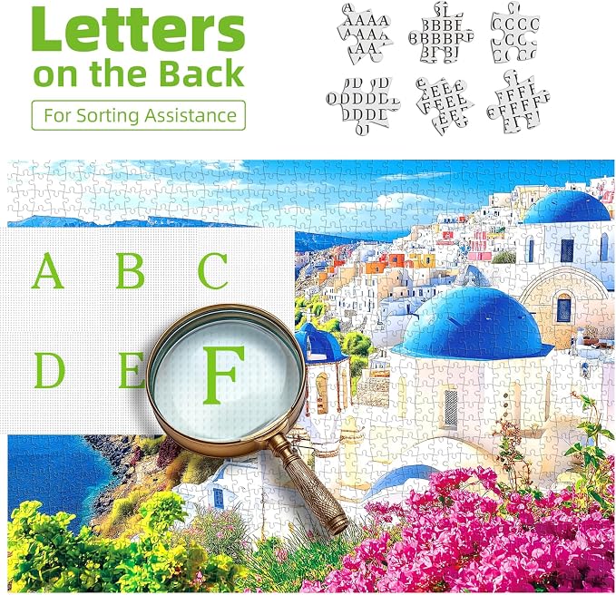 MINIWAN Santorini Greece Landscape Jigsaw Puzzle - Image 3