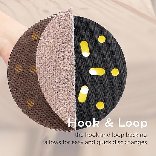 Mesh 5 inch 6 inch Sanding Discs 35PCS Hook and Loop Sanding Discs, Dust-Free, Ideal for Metal, Wood, Composites, Stock Removal, and Fine Finishing (6in, 240 Grit)