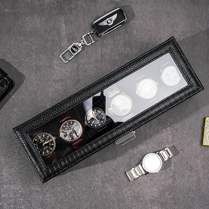 ProCase Watch Box, 6 Slot Watches Display Case - Image 2