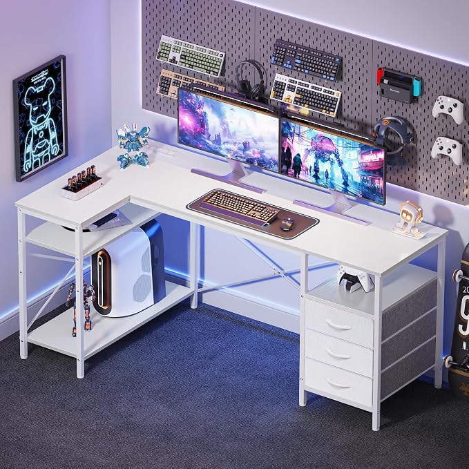 Huuger L Shaped Office Desk - Image 8
