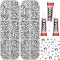 11000PCS Silver Clear Rhinestones by Worthofbest