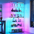 Dystler 6-Tier Glass Display Cabinet, RGB LED Lights by CraftYourIdealHomeLife
