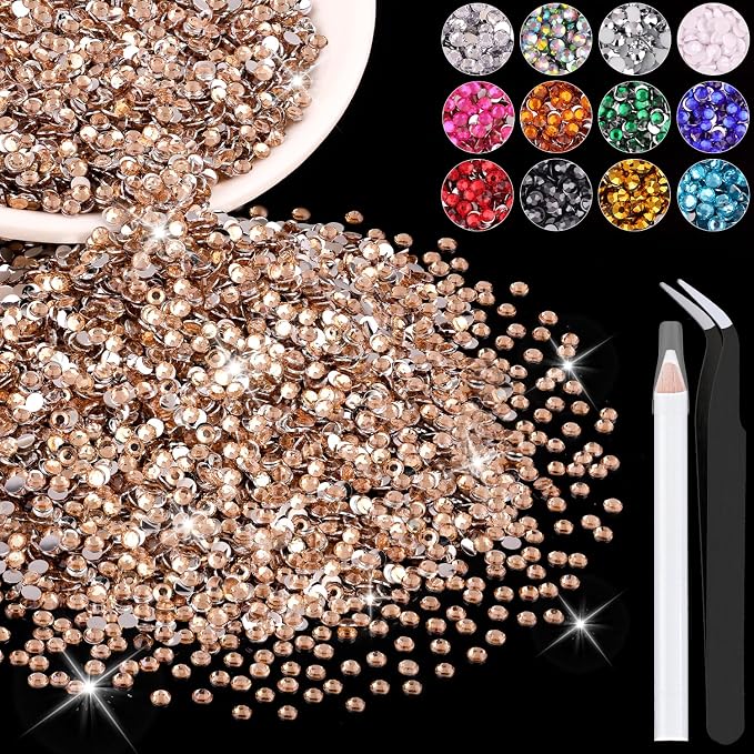 12000PCS 2mm Resin Rhinestones Bulk by BELLEBOOST