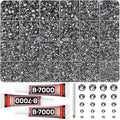 31000Pcs Grey Rhinestones for Bedazzling, Flat Back Resin Diamond Crystal by Worthofbest