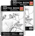 FIXSMITH 9"X12" Sketch Book | 200 Sheets Sketchbook| 2 Pack |Acid Free Drawing by FIXSMITH