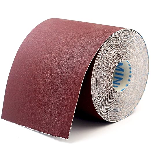 Ready-to-wrap Ready-to-Cut 4 inch Wide by 6.56 feet Long x 5pcs Abrasive Sand Paper Rolls 60grid 80grid 120grid 180grid 240grid (320.400.600.800.1000grid)