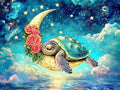 Sea Turtle Flower Puzzles 1000 Pieces Jigsaw Puzzle by PrimeTimePuzzles