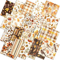 HunnmingRe 20 Pcs 10''x10'' Fall Quilting Fabric Square Watercolor Autumn by HunnmingRe