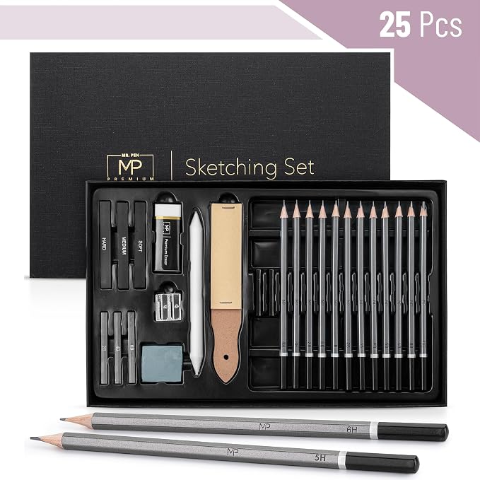 Mr. Pen- Drawing Sketching Pencil Set, Graphite Pencils | Graphite Sticks - Image 2