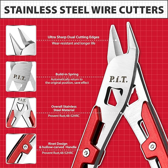 4PCs Wire Cutters,5.5'' Stainless Steel Flush Cutters,Side Cutters,Wire Snips,Flush Cut Pliers, Small Wire Cutters for Zip Tie,Jewelry Making,Plastic,Floral,Electrical,Craft,Artificial,Soft Copper