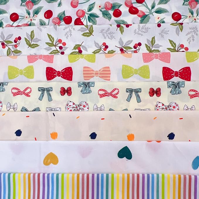 Cotton Fabric DIY Making Supplies Quilting Patchwork Fabric Fat Quarter Bundles by Antetek