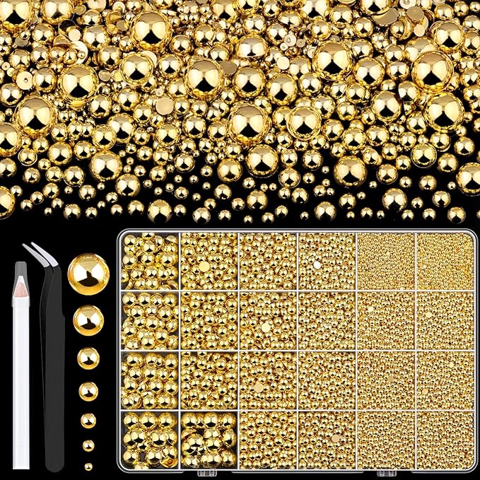 13000Pcs Flatback Pearls for Crafting, Bedazzling Bead for DIY Crafts Clothing by TINKRSTUFF