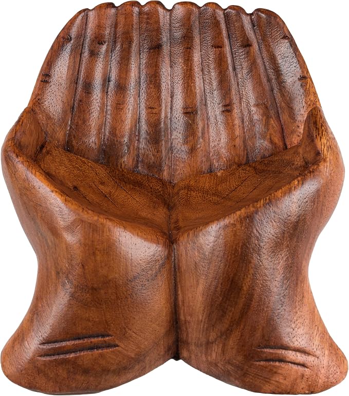 Carved Hands Offering Bowl - Image 9