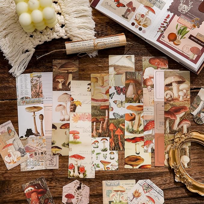 emmoolife Scrapbooking Supplies Kit, Vintage Mushroom Aesthetic Scrapbook Kit - Image 5