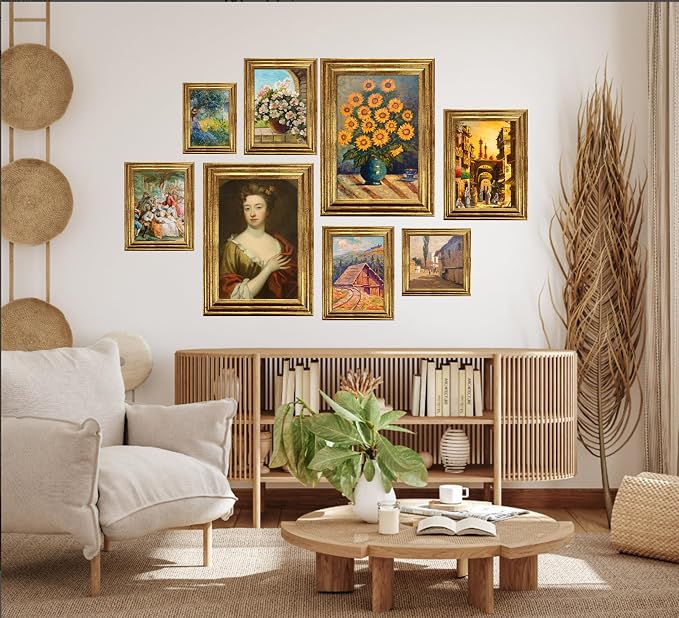 KTKDE 12x16 Picture Frame Set of 2, Ornate Vintage Gold Poster Frames- 12 x 16 - Image 3