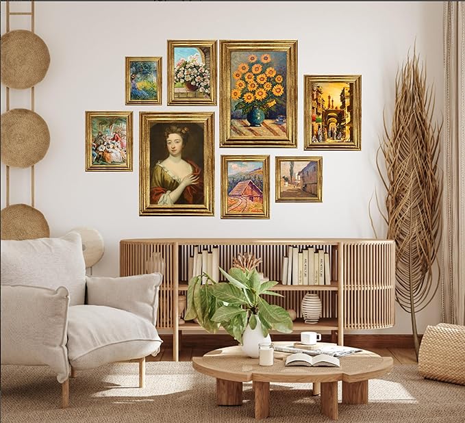 KTKDE 18x24 Picture Frame Set of 2, Ornate Vintage Poster Frames - Image 3
