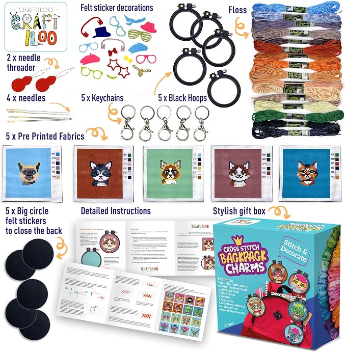 CRAFTILOO Cats Cross Stitch Kits - Image 4