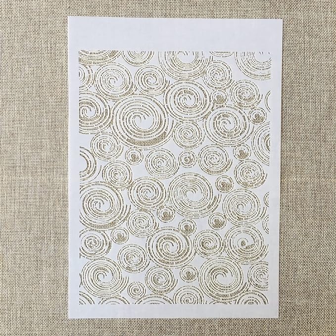 TIAMECH 6 Pcs A4 Reusable Geometric Texture Stencils - Image 4