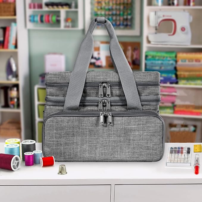 SINGER Sewing Accessories Organizer – Double Layer Portable Sewing Storage Bag - Image 5