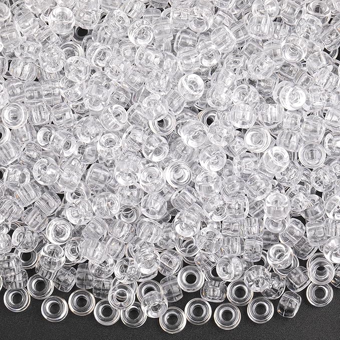 Plastic Pony Beads, for Bracelet, Hair Braiding, Friendship Bracelets, Jewelry by KAKW