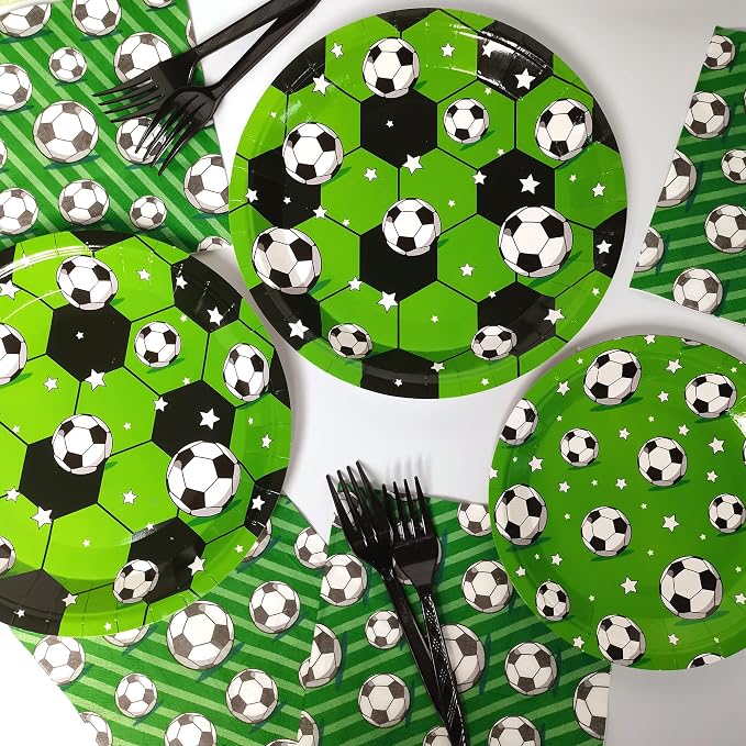 Soccer Party Supplies for 24 Guests Soccer Party Plates and Napkins Party - Image 5