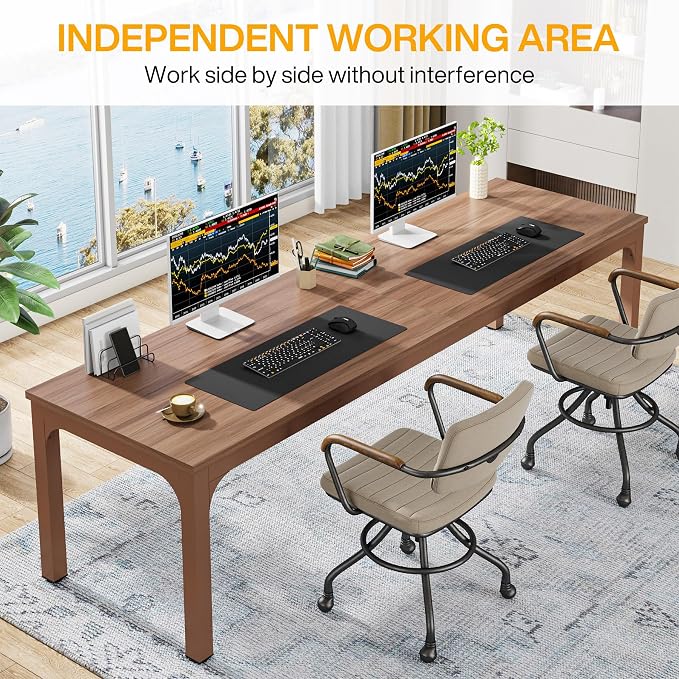 Tribesigns 78.7 Inches Extra Long Computer Desk 2 Person Desk, Double Long Desk - Image 5