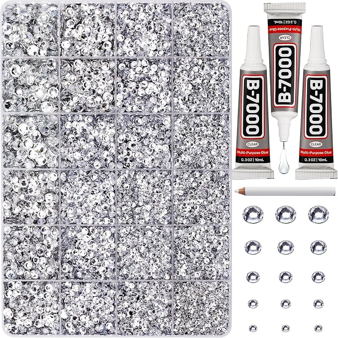 33000Pcs Silver Clear Rhinestones by Worthofbest