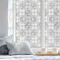 Stained Glass Window Privacy Film Static Cling by AOHMPT