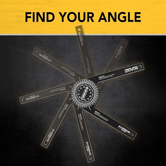 LEXIVON Aluminum Miter Saw Protractor | 7-Inch Rust Proof Angle Finder - Image 5