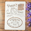 TIAMECH A4 Reusable Vintage Stamp Stencil by TIAMECH