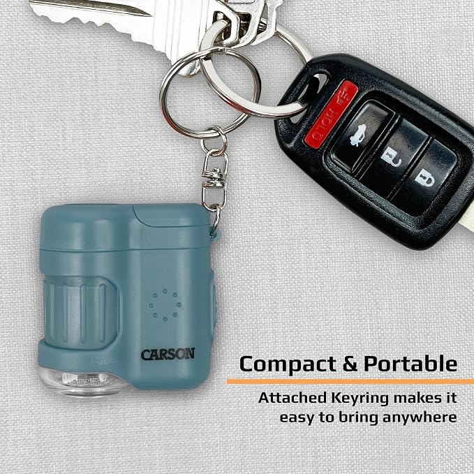MicroMini Blue, Pocket Microscope Keychain | Built-In Flashlight - Image 6