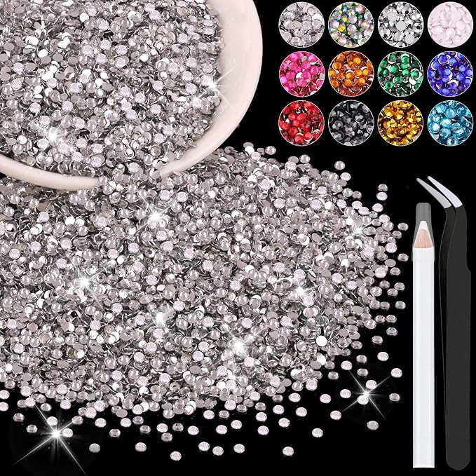 12000PCS 2mm Resin Rhinestones Bulk by BELLEBOOST