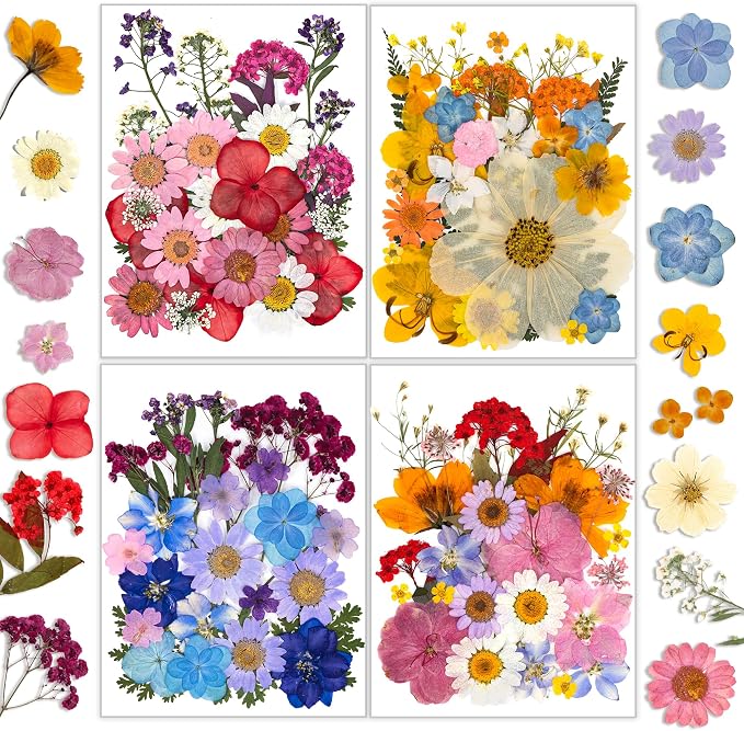 Dried Flowers, Resiners 100Pcs Pressed Flowers by Resiners